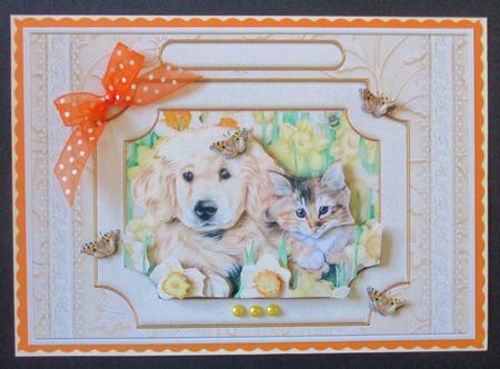 Cat & Dog Special Friends Decoupage by Davina Rundle
