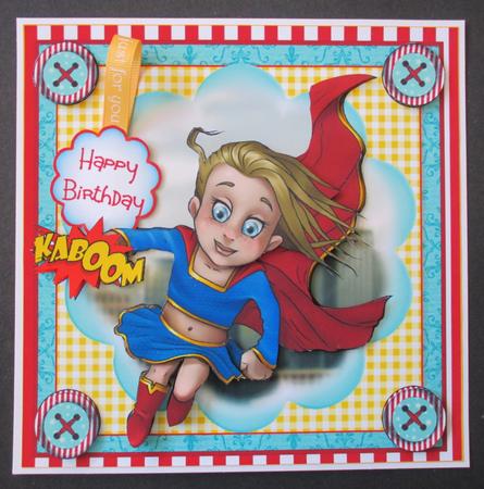 Supergirl! Card Front Kit by Davina Rundle