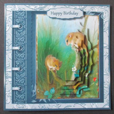 The Doormice Card with Pyramid Layers by Davina Rundle