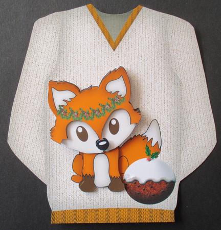 Little Fox - Christmas Jumper Card Mini Kit by Davina Rundle