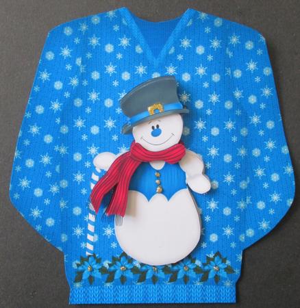 Snowman - Christmas Jumper Card Mini Kit by Davina Rundle