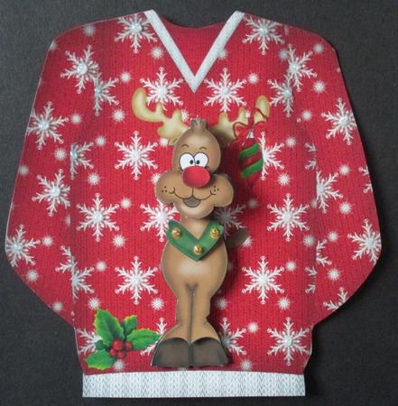 Rudolph - Christmas Jumper Card Mini Kit by Davina Rundle