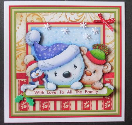 Christmas Trio 7.5 Decoupage Mini Kit by Davina Rundle