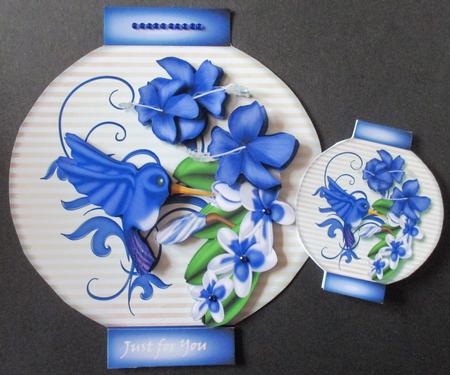 Mini Kit Oriental Lantern Bird & Flowers by Davina Rundle