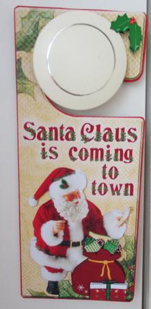 Santa Door Hanger with Decoupage by Davina Rundle