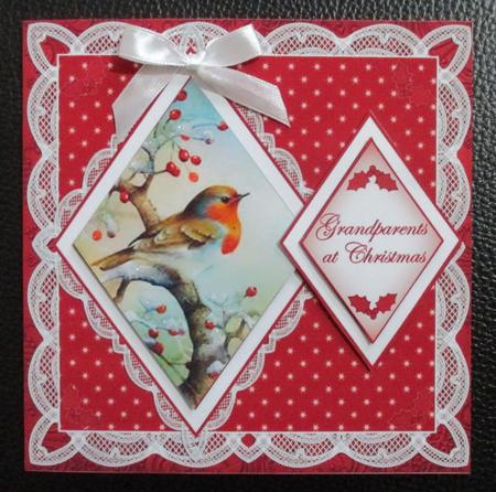 Red Robin My Grandparents 7in Double Diamond Topper by Davina Rundle