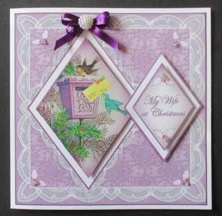 Postbox Wife at Christmas 7in Double Diamond Topper by Davina Rundle