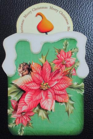 Candle Shape Card Classic Christmas 694 by Davina Rundle