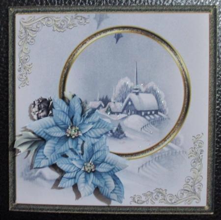 Vintage Christmas Hamlet Card with Decoupage by Davina Rundle