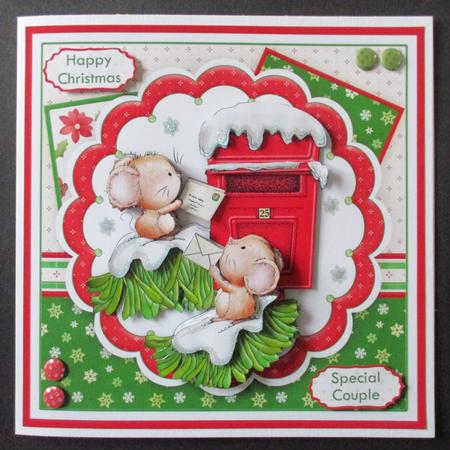 Letters for Micemas Christmas 8x8 Decoupage Mini Kit by Davina Rundle