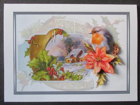Robin Redbreast Card with Decoupage by Davina Rundle