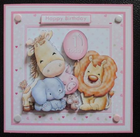 Animal Crew Baby Girl or Birthday Mini Kit with Ages by Davina Rundle
