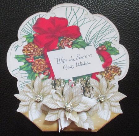 Christmas Wreath and Poinsettias Shaped Topper by Davina Rundle