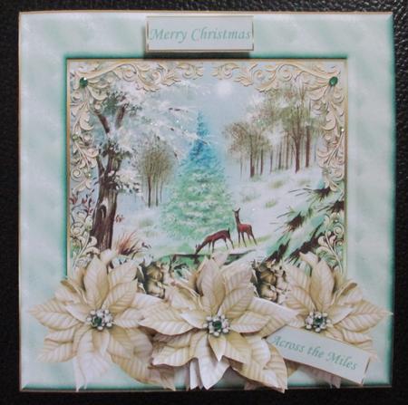 Reindeer in the Hills 7x7 Card by Davina Rundle