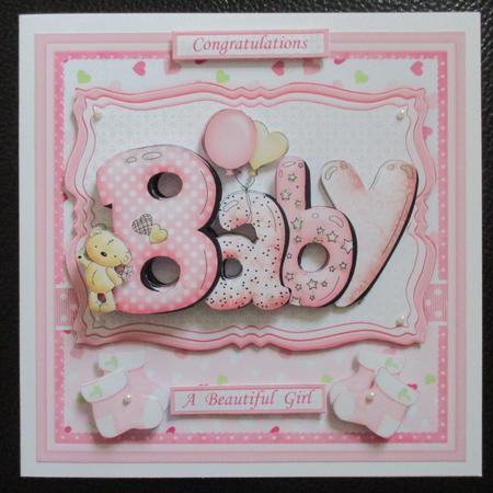 Bubble Baby Girl 7.5 Decoupage Mini Kit by Davina Rundle