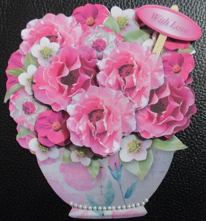 Pink Bouquet - Pots of Flowers Card Mini Kit by Davina Rundle