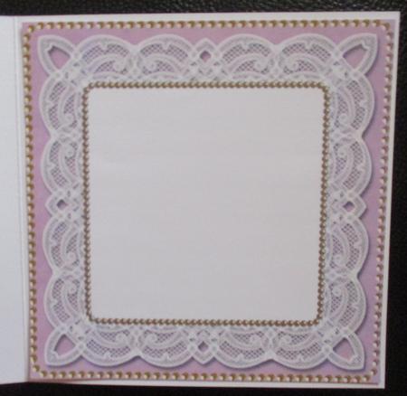 Lilac Plain Lace 8in Square Insert Panel Sheet by Davina Rundle
