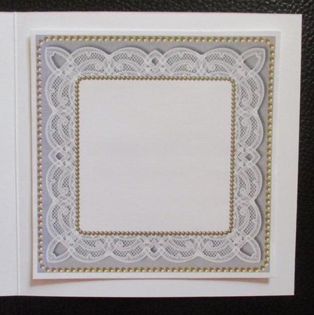 Silver Plain Lace 8in Square Insert Panel Sheet by Davina Rundle
