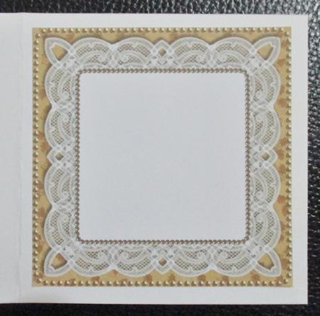 Gold Holly Lace 8in Square Insert Panel Sheet by Davina Rundle