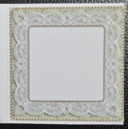 Olive Holly Lace 8in Square Insert Panel Sheet by Davina Rundle