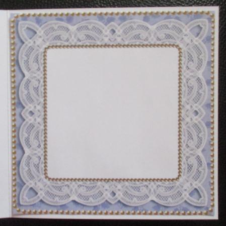 Blue Holly Lace 8in Square Insert Panel Sheet by Davina Rundle