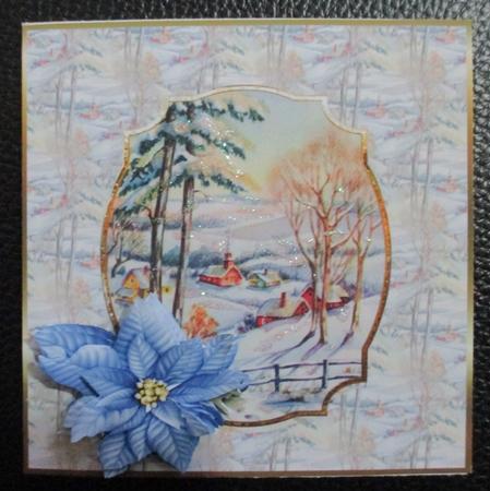 Village in the Valley Card with Decoupage by Davina Rundle