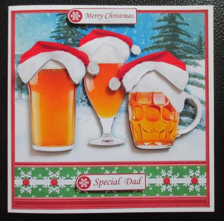 3 Cheers for Christmas 8x8 Decoupage Mini Kit by Davina Rundle