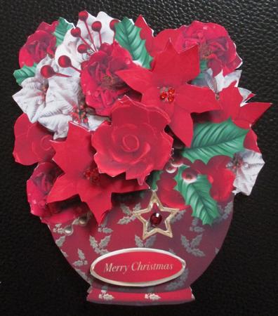 Christmas Bouquet - Pots of Flowers Card Mini Kit by Davina Rundle