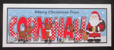 Merry Christmas from Cornwall Large Dl by Davina Rundle