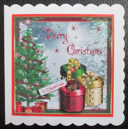 Christmas Presents Decoupage Topper by Davina Rundle