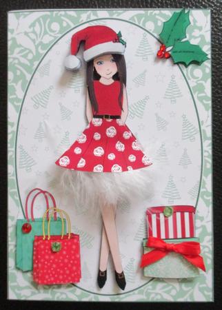 Christmas Shopping Boxes and Bags Brunette Decoupage by Davina Rundle