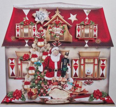 Christmas Santa House Card Kit by Davina Rundle