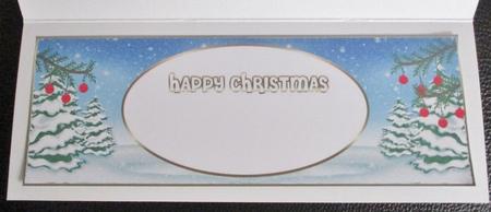 Snowmen Names Large DL - Two Inserts Fir Trees Red Baubles by Davina Rundle