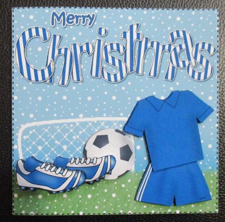 8 x 8 Christmas Football Mini Kit 3D Decoupage by Davina Rundle