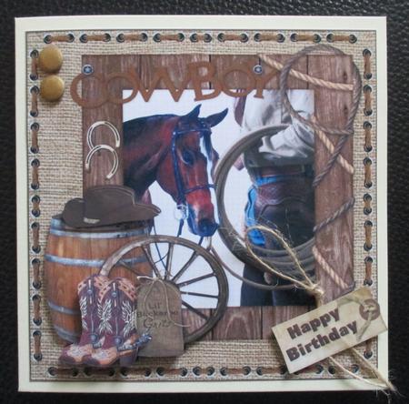 8x8 Cowboy Birthday One for the Men Mini Kit by Davina Rundle