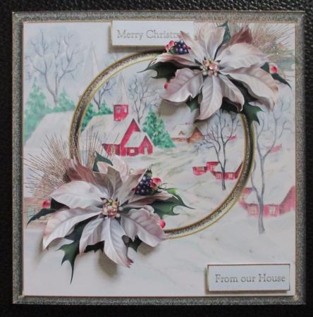 Village Church 7x7 Card with Decoupage by Davina Rundle