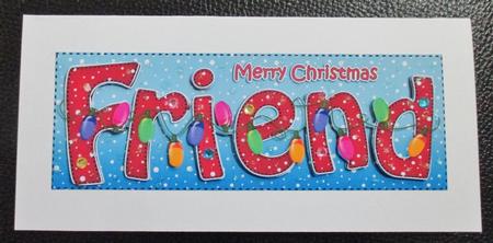 Large Dl Christmas Friend Fairy Lights 3D Decoupage by Davina Rundle