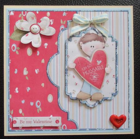 Sending Heart Full of Love 7x7 Card with Decoupage by Davina Rundle