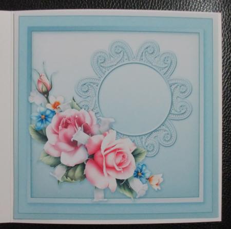 Roses and Flowers on a Lace Doily Matching 8x8 Insert Plate by Davina Rundle