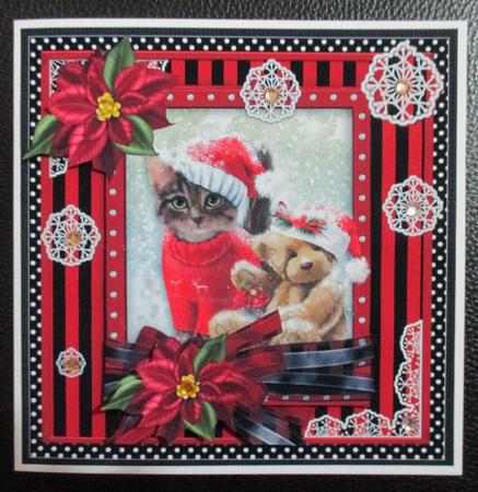 Christmas Cat and the Teddy Bear by Davina Rundle