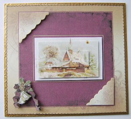 Village Church Winter Scene by Davina Rundle