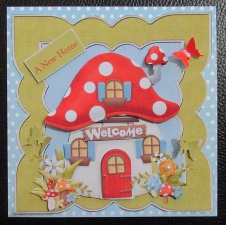 New Home 6x6 Card with Decoupage by Davina Rundle