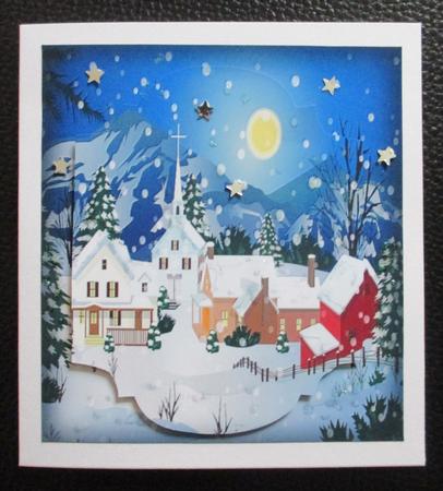 Pretty Village in the Snow! Bracket Pyramids by Davina Rundle