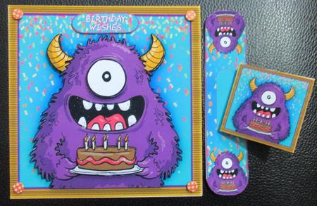 Monster Fun Birthday Mini Kit and Monster Box by Davina Rundle