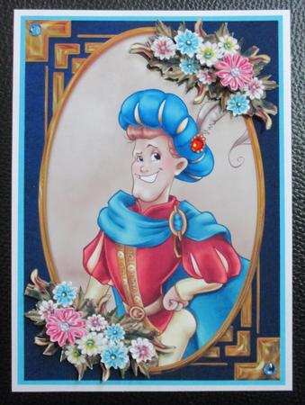 Prince Charming Card Front with Gift Tag by Davina Rundle