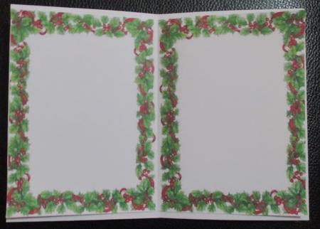 Pretty Holly and Berries A5 Insert by Davina Rundle