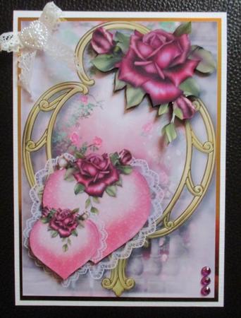 Hearts and Flowers - Purple Roses by Davina Rundle