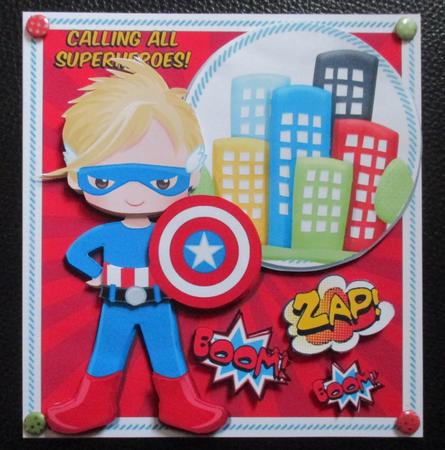 Super Hero with Shield 8x8 Mini Kit by Davina Rundle