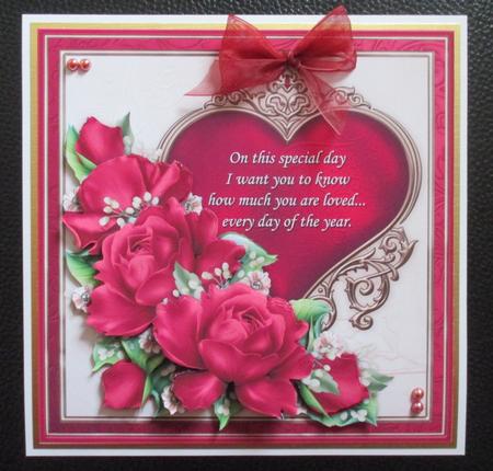 You Are Loved Pink Roses Verse 8x8 Mini Kit by Davina Rundle
