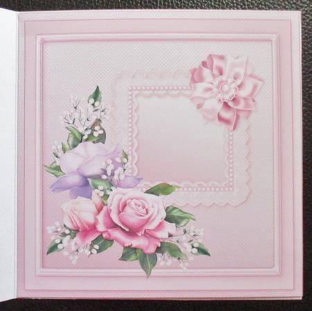Roses on a Lace and Pearls Frame Matching 8x8 Insert Plate by Davina Rundle